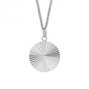 Diamond Cut Silver Round Pendant P5246 Beginnings Jewellery
