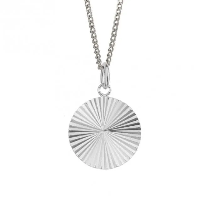 Diamond Cut Silver Round Pendant P5246 Beginnings Jewellery