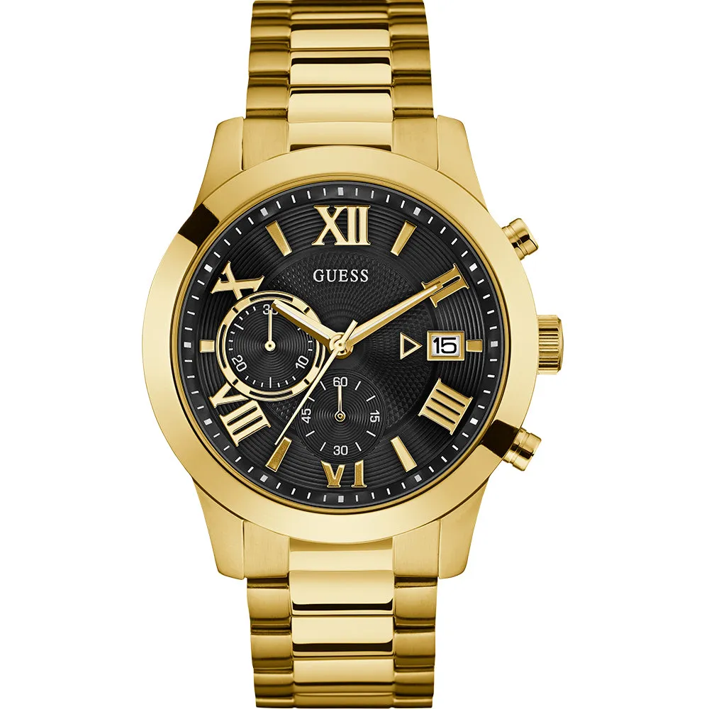 Dress Mens Watches Guess Atlas W0668G8 Multi-Function