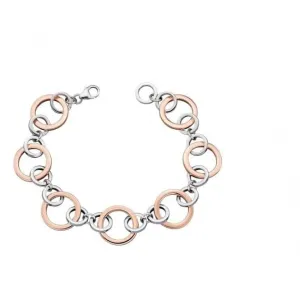 Elements Silver Multi Link Rose Gold Plated Bracelet B5148 Beginnings Jewellery