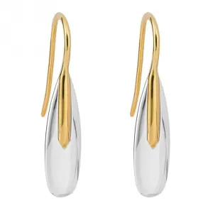 Elongated Gold Plated Earrings E6251 Beginnings Jewellery