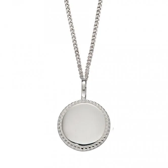 Engravable Disc with Millegrain Edge Pendant P5000 Beginnings Jewellery
