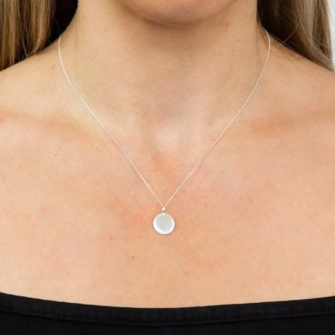 Engravable Disc with Millegrain Edge Pendant P5000 Beginnings Jewellery