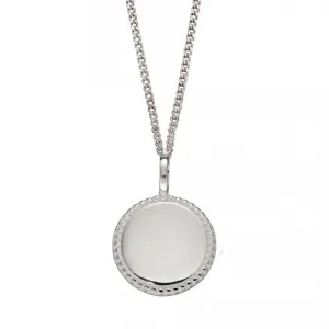 Engravable Disc with Millegrain Edge Pendant P5000 Beginnings Jewellery