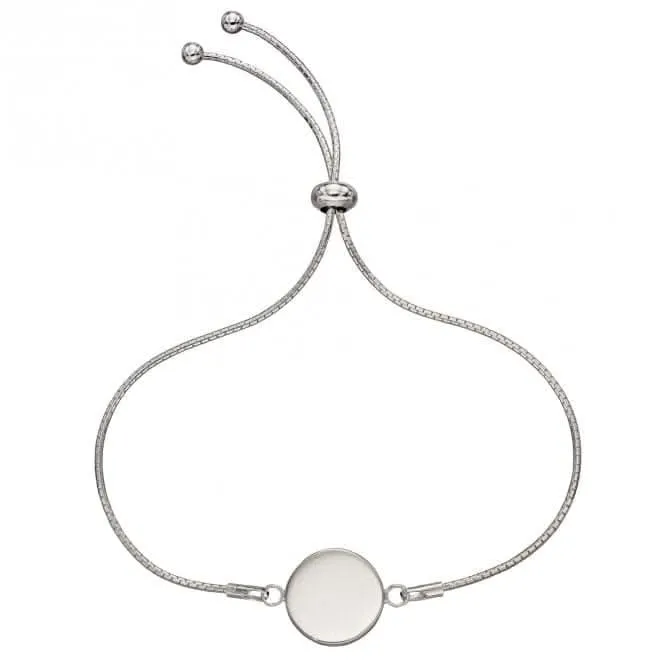 Engravable Silver Disc Toggle Bracelet B5305 Beginnings Jewellery