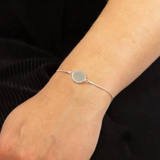 Engravable Silver Disc Toggle Bracelet B5305 Beginnings Jewellery