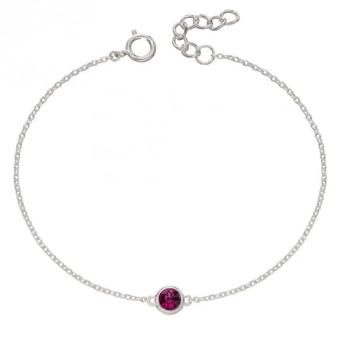 February Birthstone Bracelet with Swarovski Crystal B5285 Beginnings Jewellery