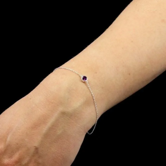 February Birthstone Bracelet with Swarovski Crystal B5285 Beginnings Jewellery