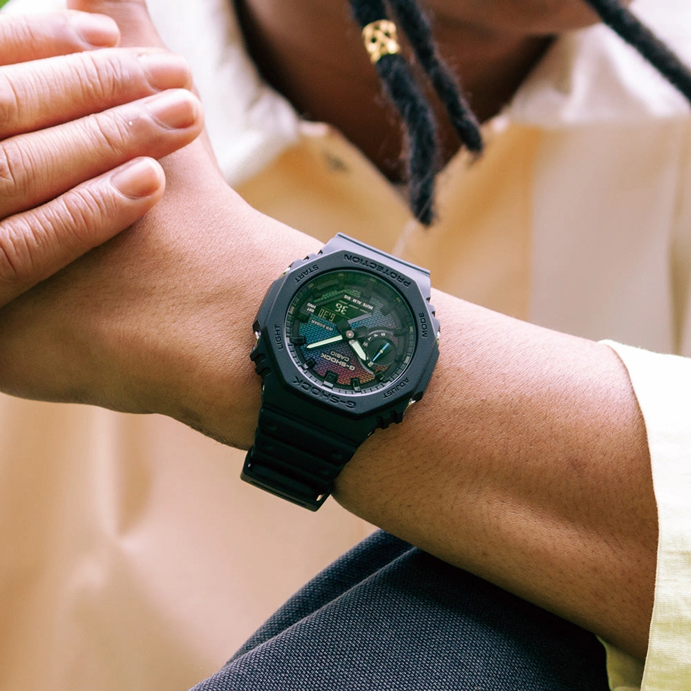 G-Shock Watches G-Shock GA2100RW-1A Rainbow Brick Wall