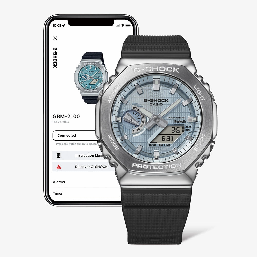 G-Shock Watches G-Shock GBM2100A-1A2 Metal Covered Bluetooth 'CasiOak'
