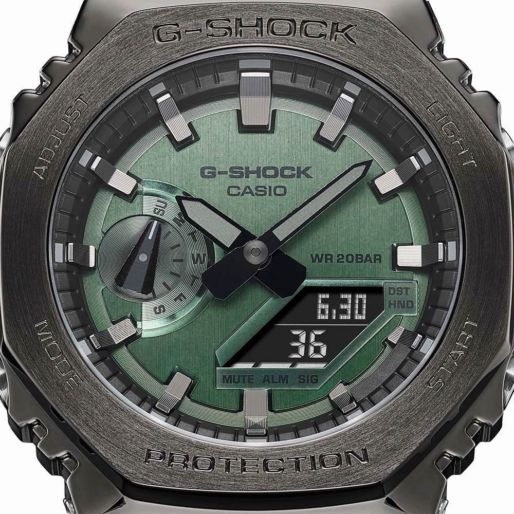 G-Shock Watches G-Shock GM2100B-3A Green Metal Covered 'CasiOak'