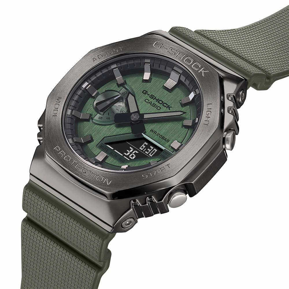 G-Shock Watches G-Shock GM2100B-3A Green Metal Covered 'CasiOak'