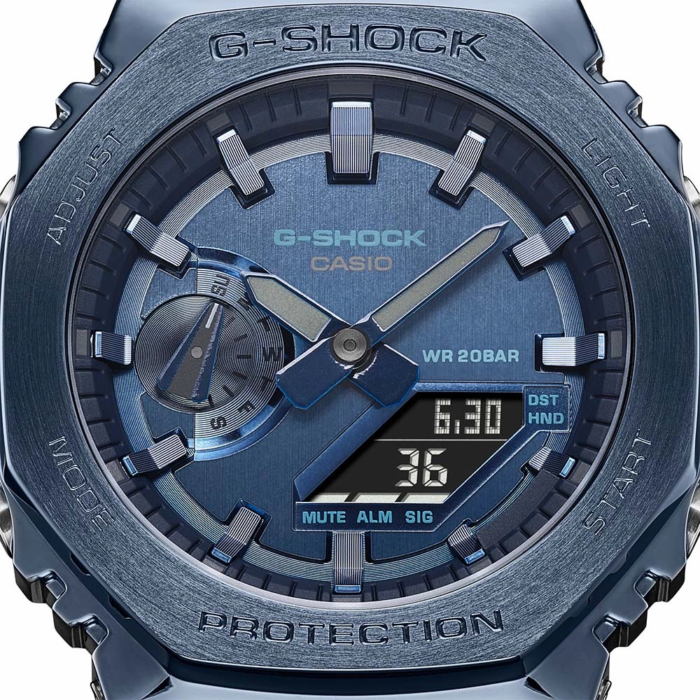 G-Shock Watches G-Shock GM2100N-2A Blue Metal Covered 'CasiOak'