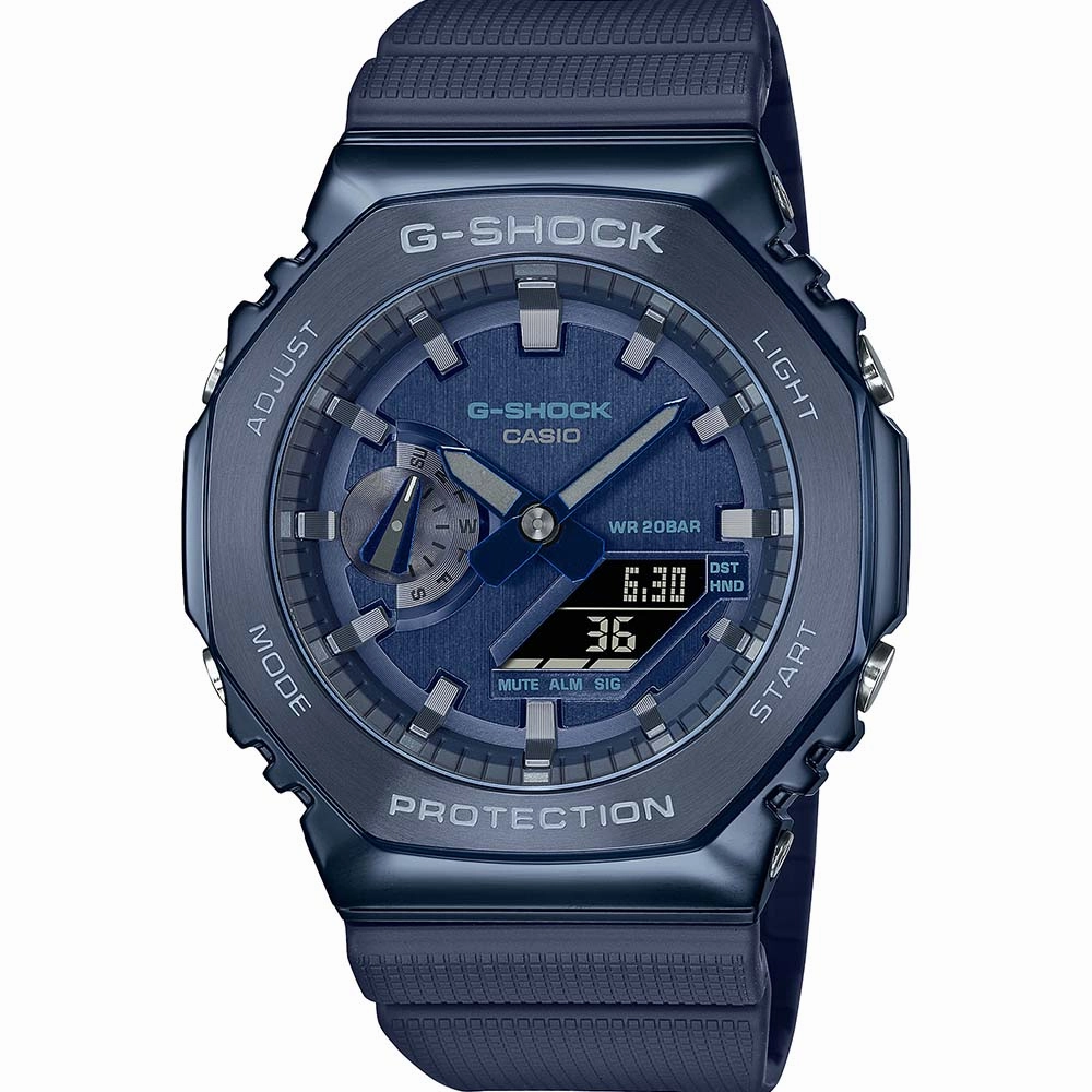 G-Shock Watches G-Shock GM2100N-2A Blue Metal Covered 'CasiOak'