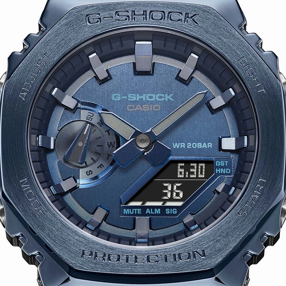 G-Shock Watches G-Shock GM2100N-2A Blue Metal Covered 'CasiOak'