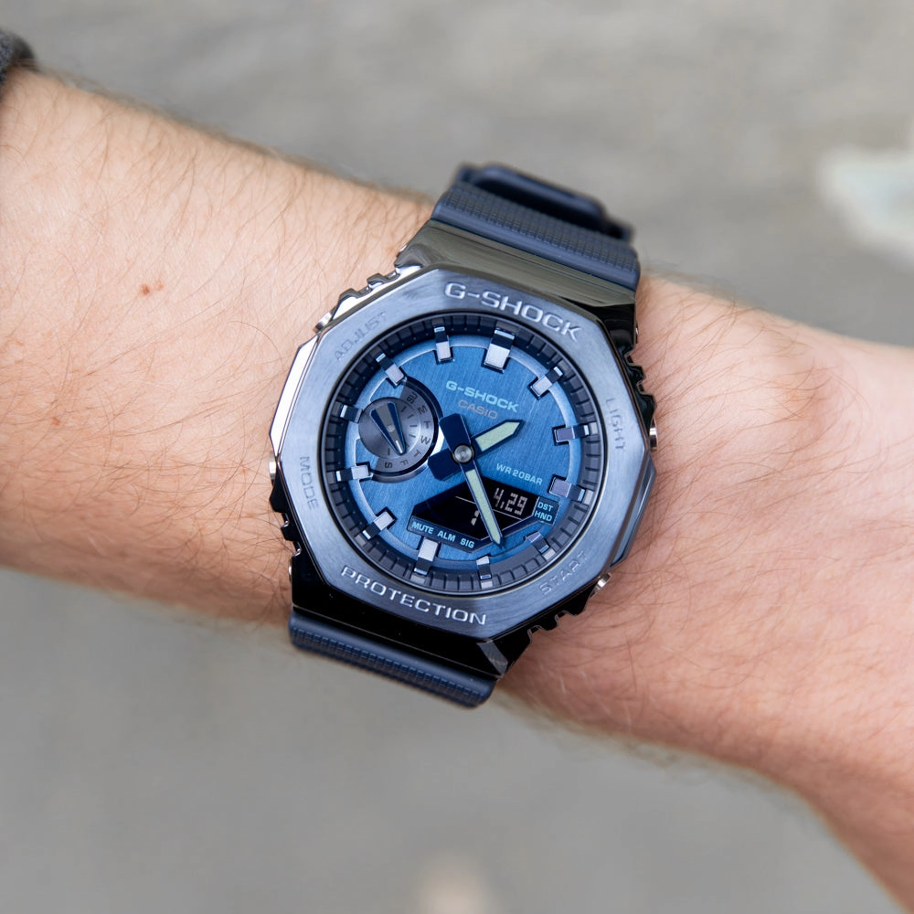 G-Shock Watches G-Shock GM2100N-2A Blue Metal Covered 'CasiOak'