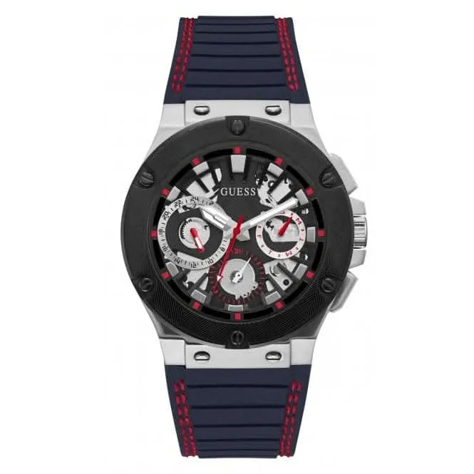 Gents Circuit Silicone Silver Watch GW0487G1