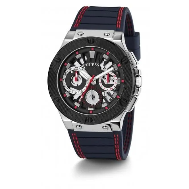 Gents Circuit Silicone Silver Watch GW0487G1