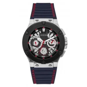 Gents Circuit Silicone Silver Watch GW0487G1