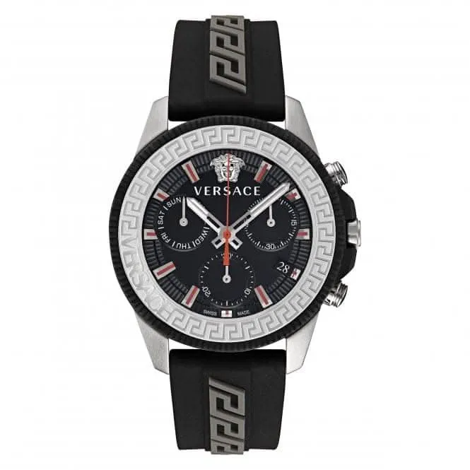 Gents Greca Act Stainless Steel Black Watch VE3J00222