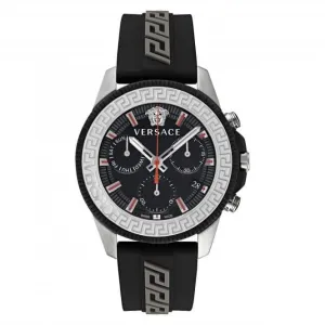 Gents Greca Act Stainless Steel Black Watch VE3J00222