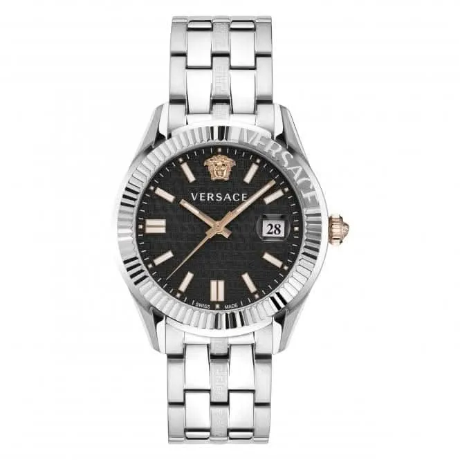 Gents Greca Time Stainless Steel Black Watch VE3K00322