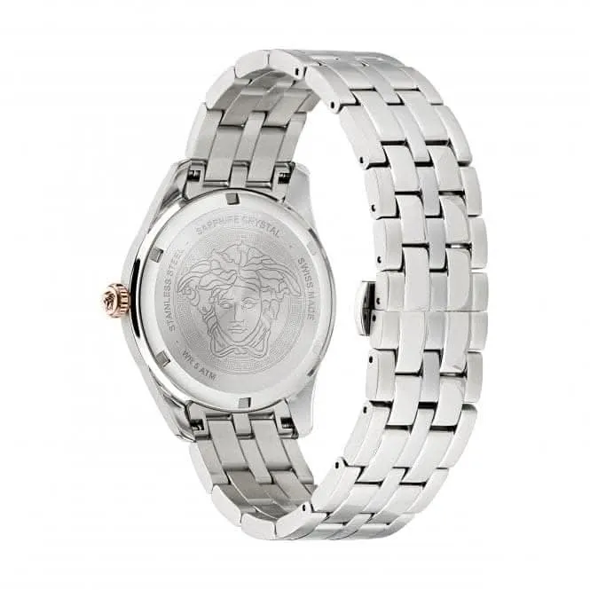 Gents Greca Time Stainless Steel Black Watch VE3K00322
