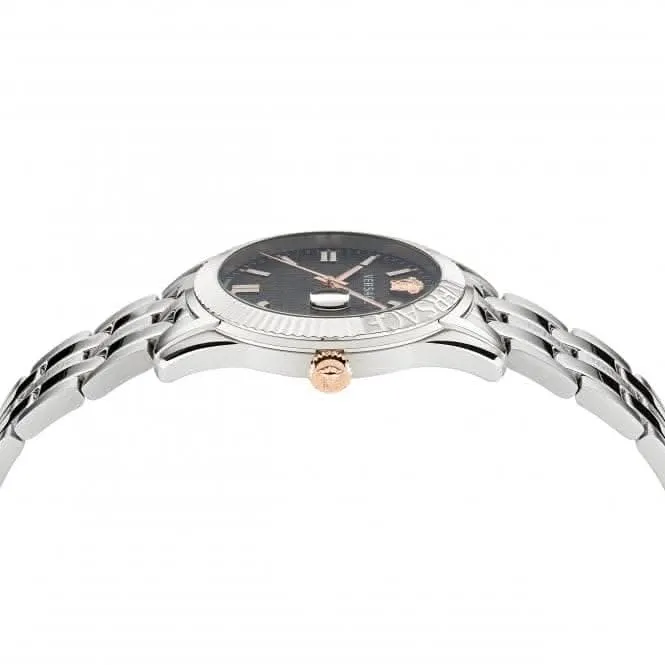 Gents Greca Time Stainless Steel Black Watch VE3K00322