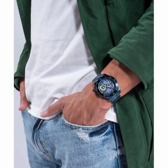 Gents Axle Stainless Steel Navy Watch GW0488G4