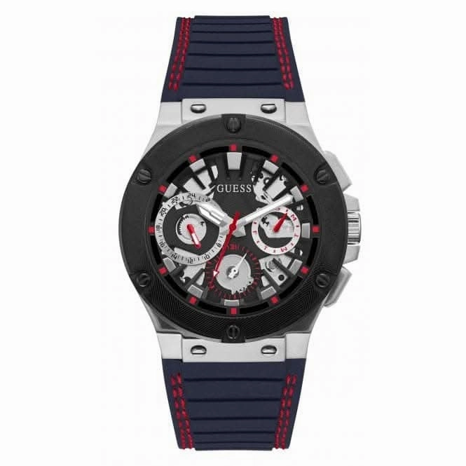 Gents Circuit Silicone Silver Watch GW0487G1