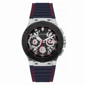 Gents Circuit Silicone Silver Watch GW0487G1