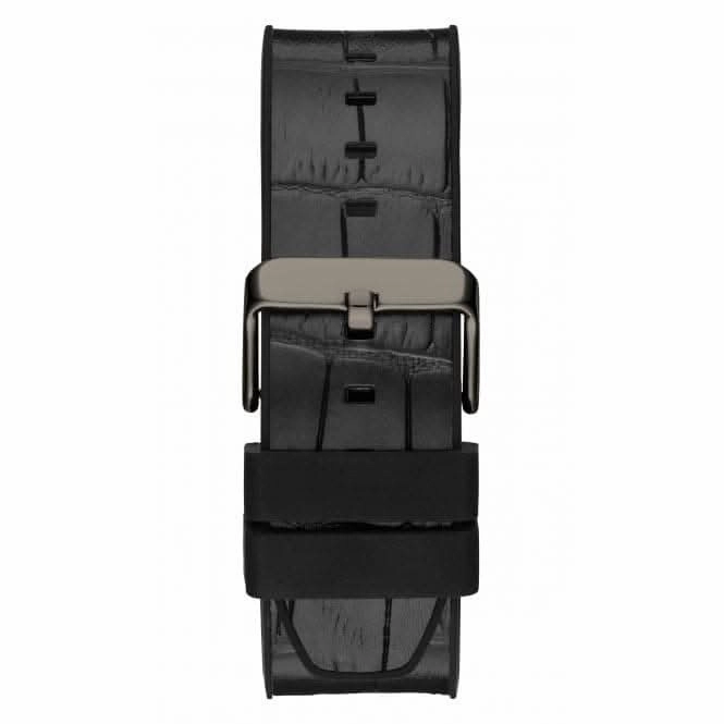 Gents Edge Genuine leather Silicone Gunmetal Watch GW0492G1