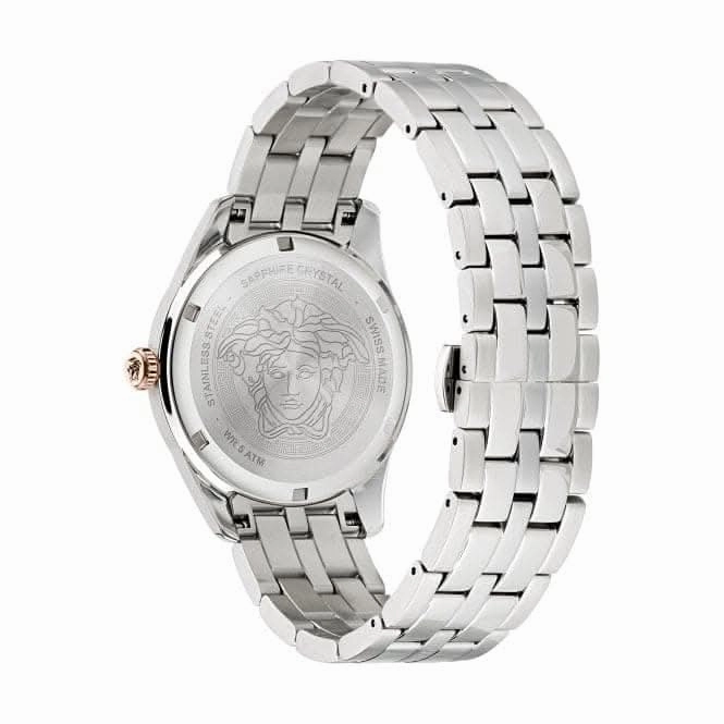 Gents Greca Time Stainless Steel Black Watch VE3K00322