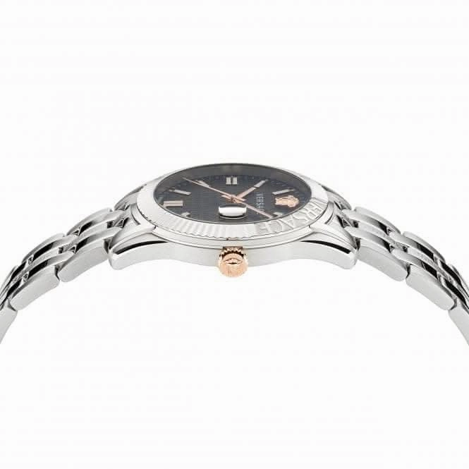 Gents Greca Time Stainless Steel Black Watch VE3K00322