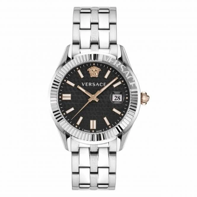 Gents Greca Time Stainless Steel Black Watch VE3K00322