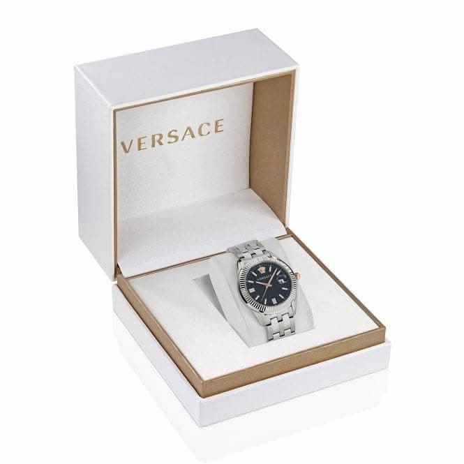 Gents Greca Time Stainless Steel Black Watch VE3K00322
