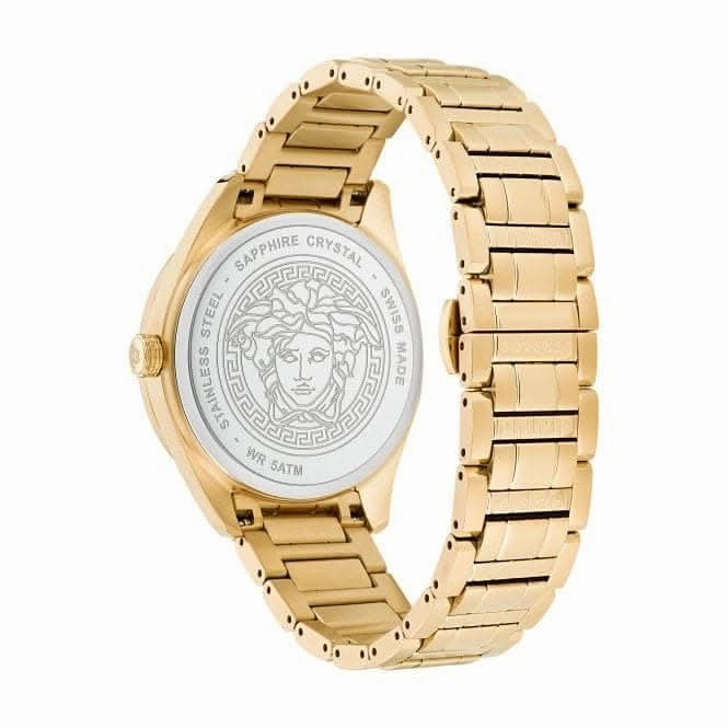 Gents V-Vertical Gold-Tone Grey Watch VE3H00622