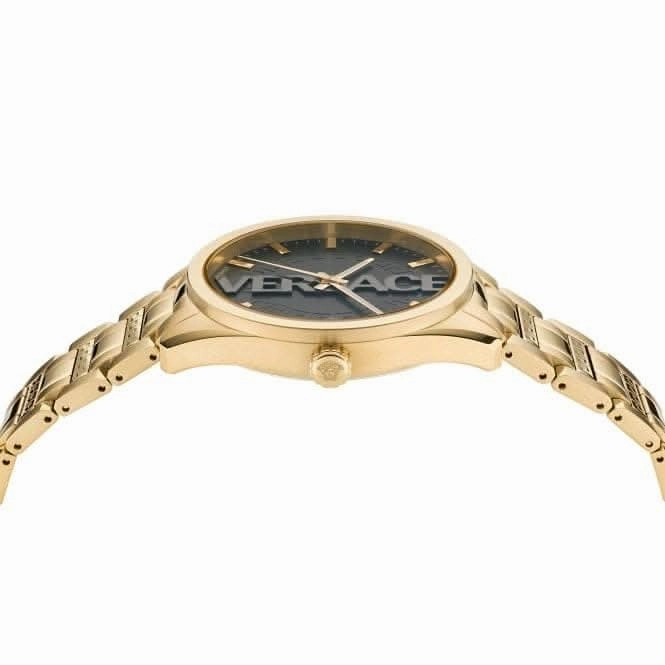 Gents V-Vertical Gold-Tone Grey Watch VE3H00622