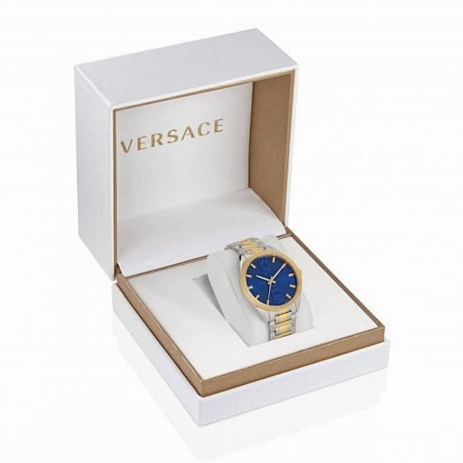 Gents V-Vertical Stainless Steel Blue Watch VE3H00422