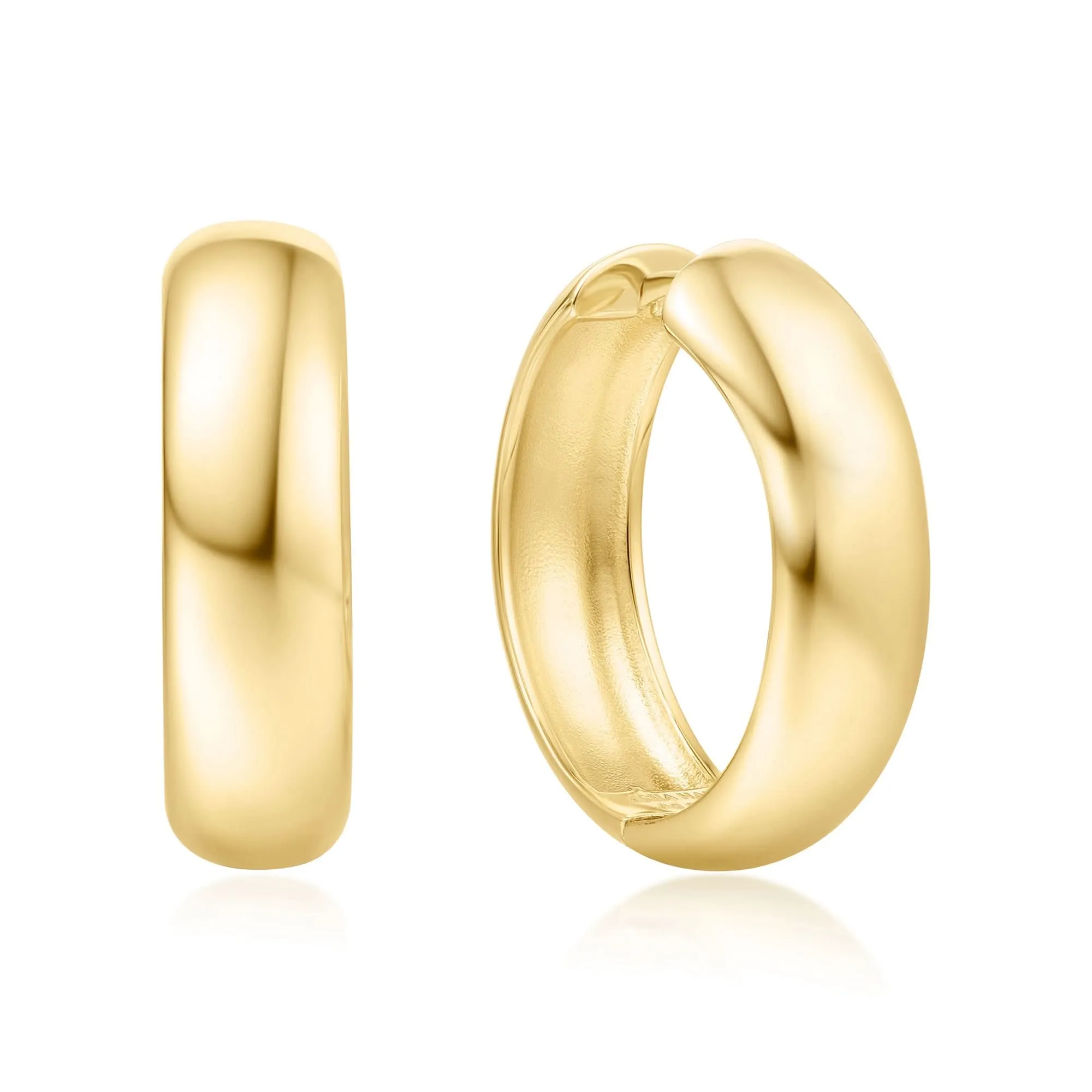 Gold Chubby Large Huggie Hoop Earrings E064-08G Ania Haie Jewellery