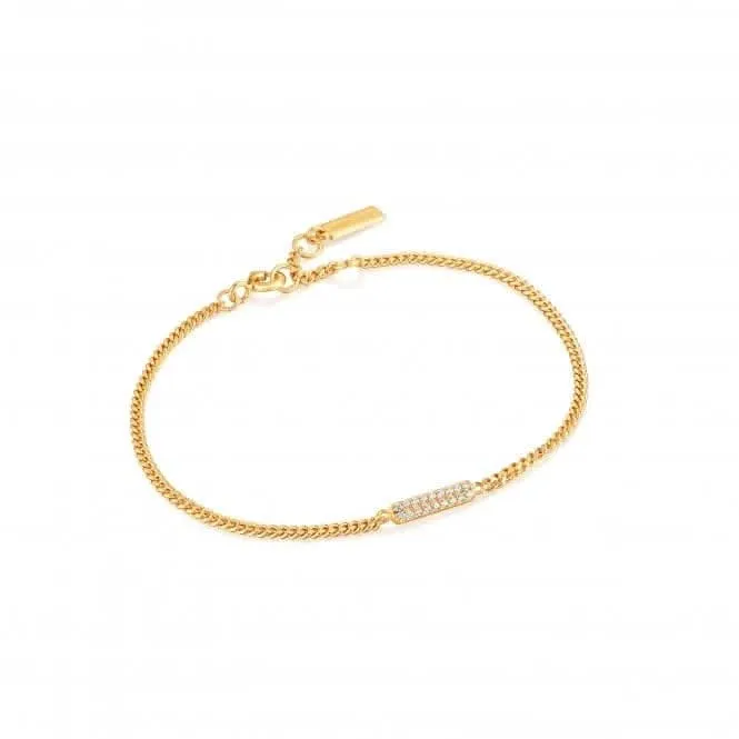 Gold Glam Bar Bracelet B037-02G Ania Haie Jewellery