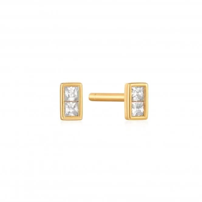 Gold Glam Mini Stud Earrings E037-02G Ania Haie Jewellery