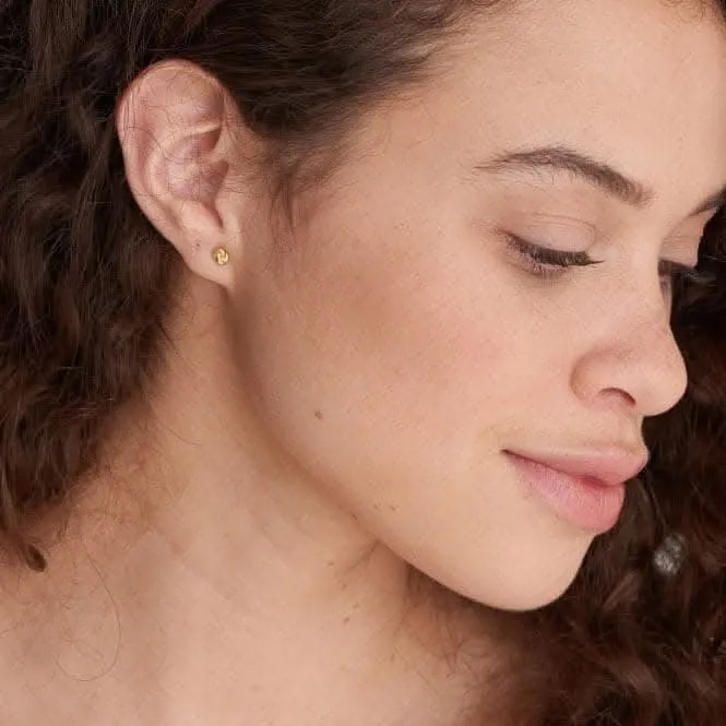 Gold Knot Stud Earrings E029-01G Ania Haie Jewellery