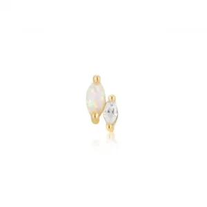 Gold Kyoto Opal And Sparkle Marquise Barbell Single Earring E047-07G Ania Haie Jewellery