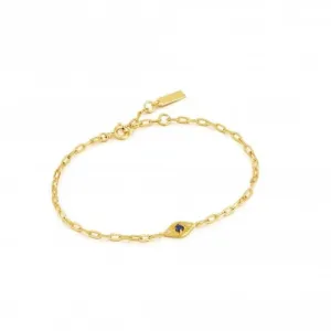 Gold Lapis Evil Eye Bracelet B039-03G-L Ania Haie Jewellery