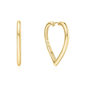 Gold Large Heart Hoop Earrings E064-07G Ania Haie Jewellery