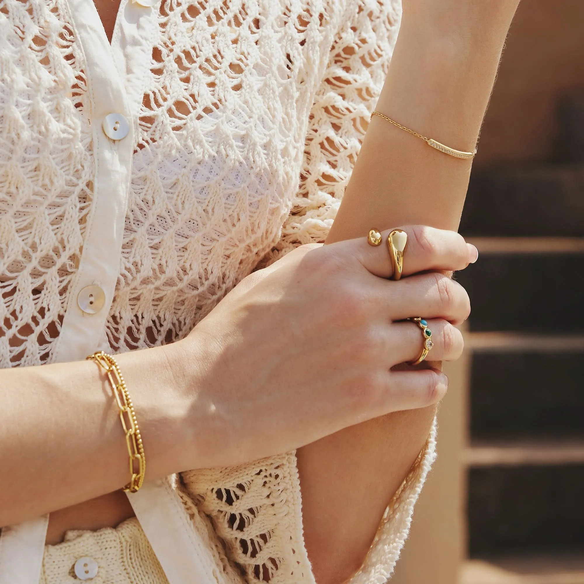 Gold Medium Chain Bracelet B062-03G Ania Haie Jewellery