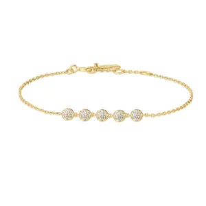 Gold Pavé Multi Beaded Chain Bracelet B065-04G Ania Haie Jewellery