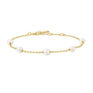 Gold Pearl Station Bracelet B065-01G Ania Haie Jewellery