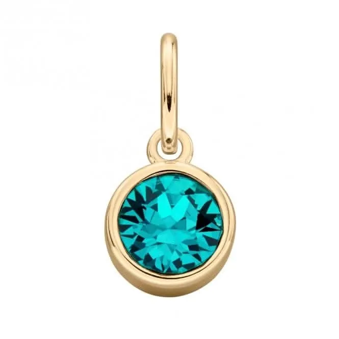 Gold Pl Blue Zircon Swarovski Crystal Pendant Beginnings Jewellery